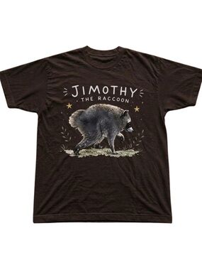 Gildan Brown Jimothy The Raccoon Graphic Tee